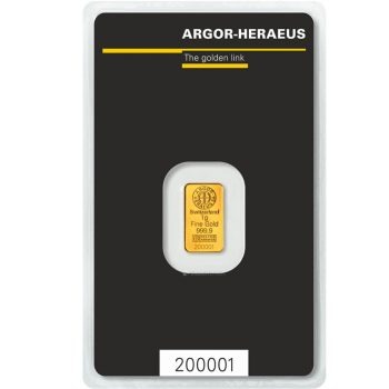 1 gr Lingou aur Argor Heraeus