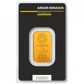 10 gr Lingou aur Argor Heraeus