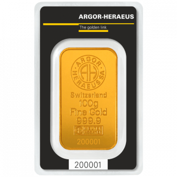 100 gr Lingou din aur Argor Hereus