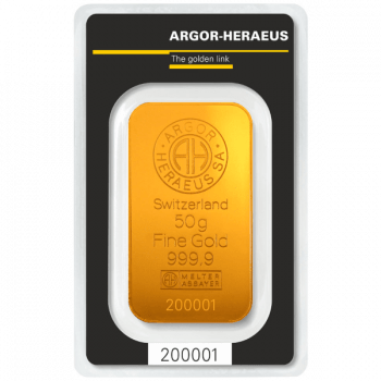 50 gr Lingou aur Argor Heraeus