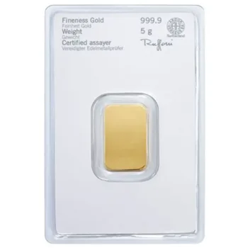 Lingou de aur Heraeus 5g - aur 24K 999,9 certificat NeoGold