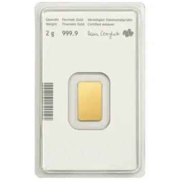 Lingou de aur Munze Osterreich 2g - aur 24K 999,9 spate certificat NeoGold