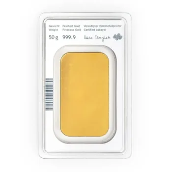 Lingou de aur Munze Osterreich 50g - aur 24K 999,9 spate certificat NeoGold