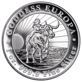 31.10 gr Moneda din argint Goddess Europa 1 oz  - 2022