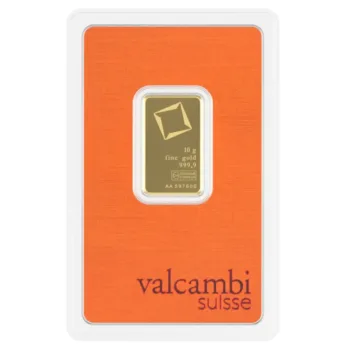 Lingou de aur Valcambi 10g - aur 24K 999,9 certificat NeoGold