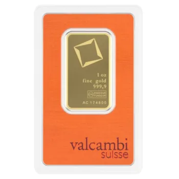 Lingou de aur Valcambi 1uncie - aur 24K 999,9 certificat NeoGold