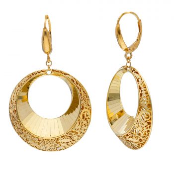 Cercei din aur 18k Gold Lace Circle