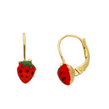 Cercei din aur 18k Strawberry