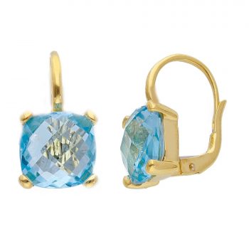Cercei din aur 18k Blue Topaz