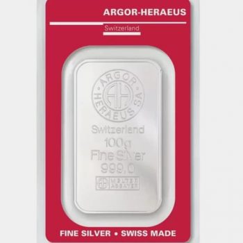 Lingou din argint Argor Heraeus 100 gr