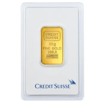Lingou de aur Credit Suisse 20g - aur 24K 999,9 certificat NeoGold