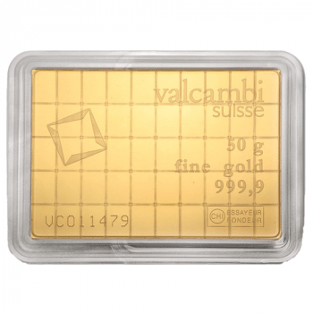 50 x 1 gr Lingou aur Valcambi Suisse CombiBar