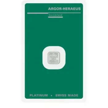 Lingou din platina Argor Heraeus 999.5‰ - 1.00gr