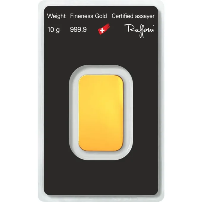 Lingou de aur Argor Heraeus 10g - aur 24K 999,9 certificat NeoGold