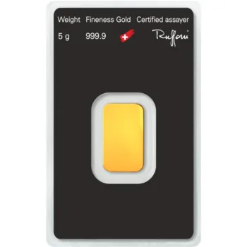 Lingou de aur Argor Heraeus 5g - aur 24K 999,9 spate certificat NeoGold