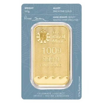 Lingou de aur Royal Mint 100g - aur 24K 999,9 certificat NeoGold