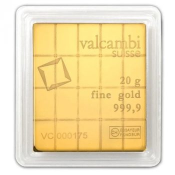 20 x 1 gr Lingou aur Valcambi Suisse CombiBar