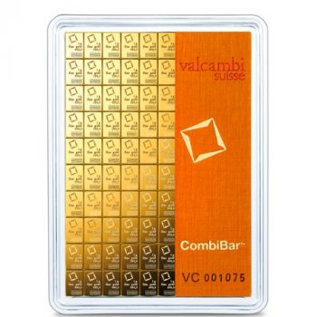 100 x 1 gr Lingou aur Valcambi Suisse CombiBar