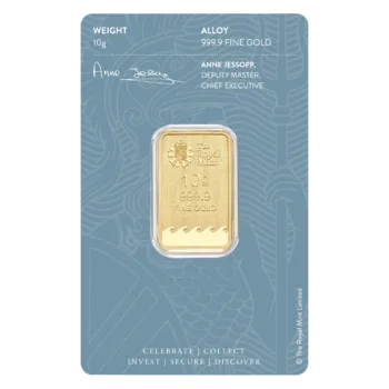 Lingou de aur Royal Mint 10g - aur 24K 999,9 certificat NeoGold