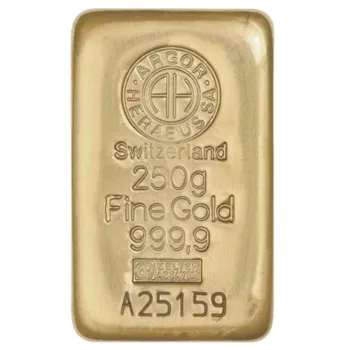 Lingou de aur Argor-Heraeus 250g - aur 24K 999,9 cast clasic NeoGold