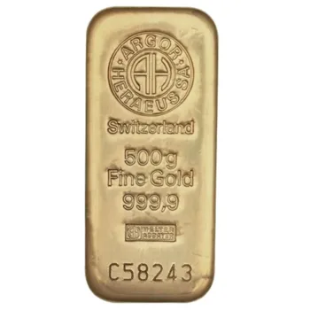 Lingou de aur Argor-Heraeus 500g - aur 24K 999,9 cast clasic NeoGold