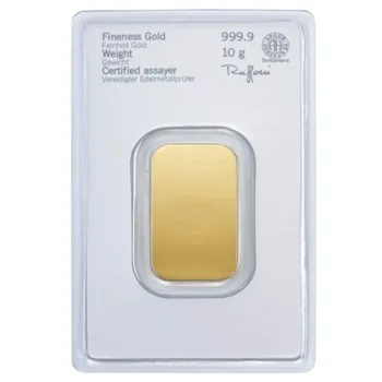 Lingou de aur Heraeus 10g - aur 24K 999,9 certificat NeoGold