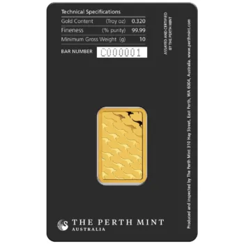 Lingou de aur Perth Mint 10g - aur 24K 999,9 certificat NeoGold