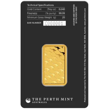 Lingou de aur Perth Mint 20g - aur 24K 999,9 certificat NeoGold