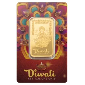 Lingou de aur Pamp Diwali 1 uncie - aur 24K 999,9 certificat NeoGold