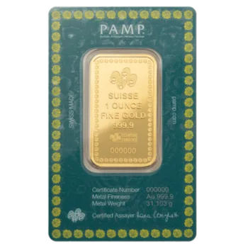 Lingou de aur Pamp Diwali 1 uncie - aur 24K 999,9 certificat NeoGold